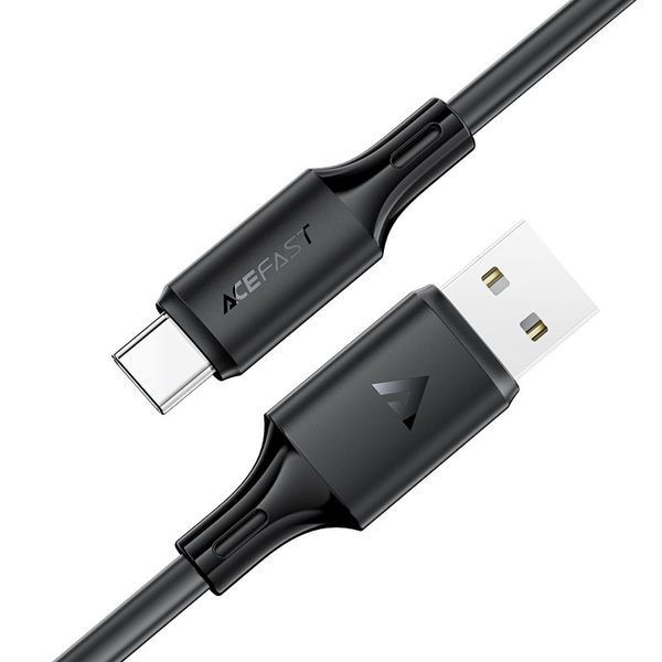 Кабель ACEFAST C17-04 USB-A to USB-C silicone charging data cable Black