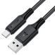 Кабель ACEFAST C17-04 USB-A to USB-C silicone charging data cable Black