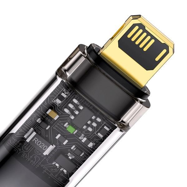 Кабель Baseus Explorer Series Auto Power-Off Fast Charging Data Cable USB to IP 2.4A 1m Black