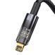Кабель Baseus Explorer Series Auto Power-Off Fast Charging Data Cable USB to IP 2.4A 1m Black