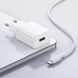 Сетевое зарядное устройство BOROFONE BA110A Lemi single port charger set (Micro) (EU) White