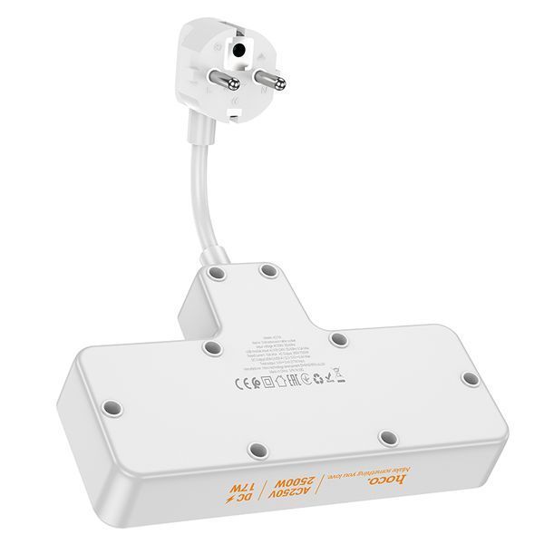 Сетевой удлинитель HOCO AC11A Voyage 2-position expansion socket(1C3A) (8.5 cm) White