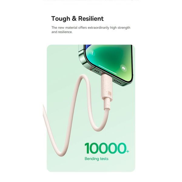 Кабель Baseus Habitat Series Fast Charging Cable Type-C to iP 20W 2m Wheat Pink