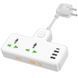 Сетевой удлинитель HOCO AC11A Voyage 2-position expansion socket(1C3A) (8.5 cm) White