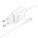Сетевое зарядное устройство BOROFONE BA110A Lemi single port charger set (Type-C) (EU) White
