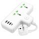 Сетевой удлинитель HOCO AC11A Voyage 2-position expansion socket(1C3A) (8.5 cm) White