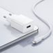 Сетевое зарядное устройство BOROFONE BA110A Lemi single port charger set (Type-C) (EU) White
