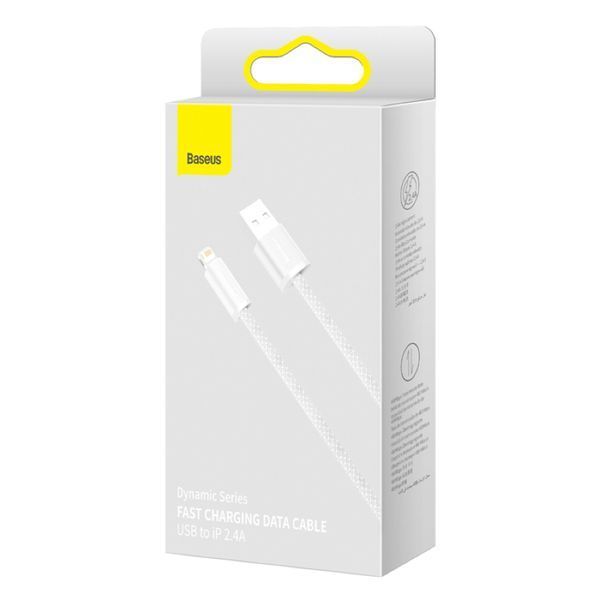 Кабель Baseus Dynamic Series Fast Charging Data Cable USB to iP 2.4A 1m White