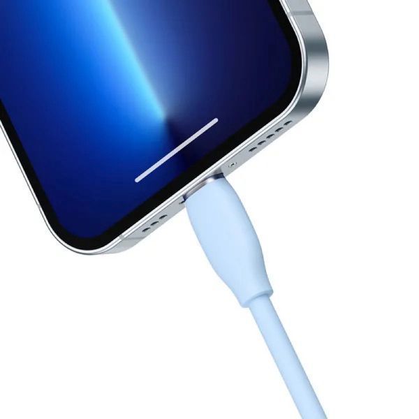 Кабель Baseus Jelly Liquid Silica Gel Fast Charging Data Cable USB to iP 2.4A 2m Blue