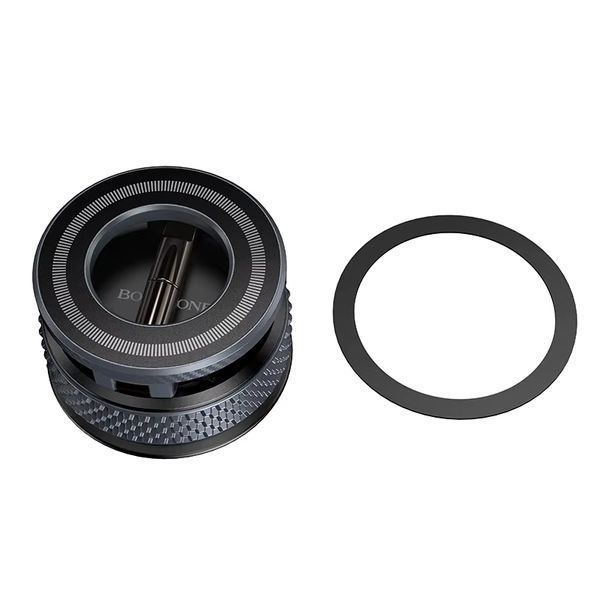 Автотримач для телефона BOROFONE BH144 Custodio vacuum suction cup magnetic holder(multi-scene) black metal gray