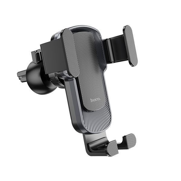 Автодержатель для телефона HOCO CA103 vertical and horizontal air outlet gravity car holder Black Metal Gray