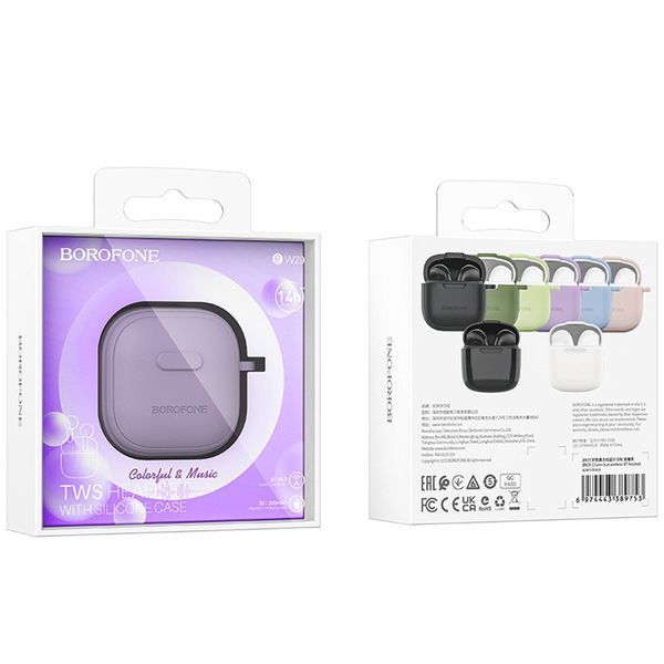 Беспроводные наушники TWS BOROFONE BW29 Charm true wireless BT headset Taro Purple