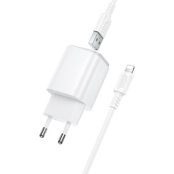 Сетевое зарядное устройство для BOROFONE BAS81A Star dual-port charger set (iP) (EU) White