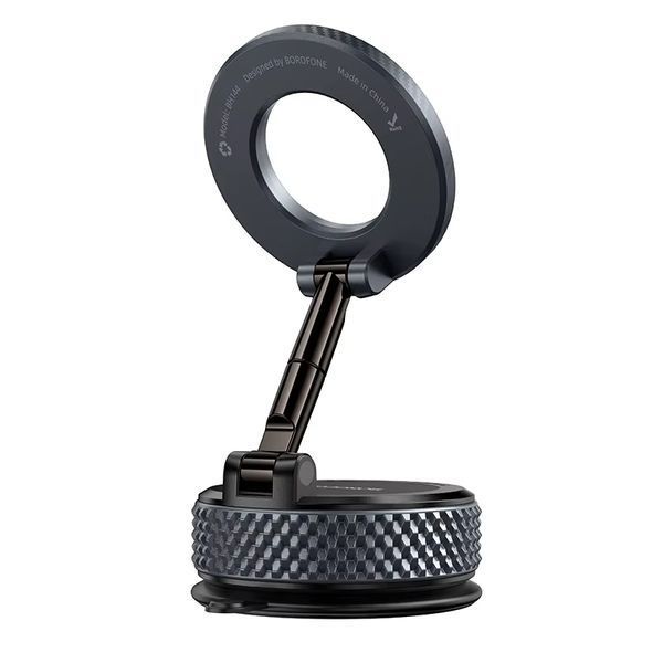 Автотримач для телефона BOROFONE BH144 Custodio vacuum suction cup magnetic holder(multi-scene) black metal gray