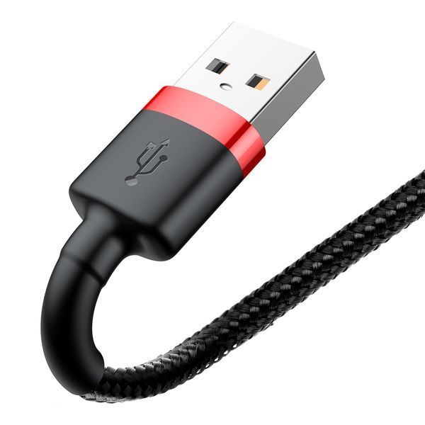 Кабель Baseus Cafule Cable USB 2.4A 1m Red+Black