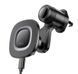 Автотримач для телефона з БЗП HOCO HW30 Crown magnetic wireless charging car holder (air outlet) Black Metal Gray