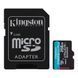 Карта памяти microSDXC (UHS-1 U3) Kingston Canvas Go! Plus 256Gb 10 A2 V30 (R200MB/s, W-160MB/s) (adapter SD)