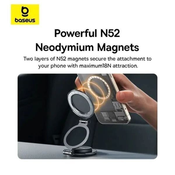 Автотримач для телефона Baseus MagPro Series II Magnetic Car Mount Stick-on Version Cosmic Black