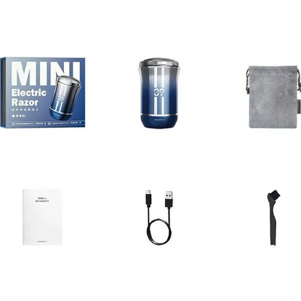 Электробритва шейвер Xiaomi DOCO mini electric razor whirlwind small steel gun blue