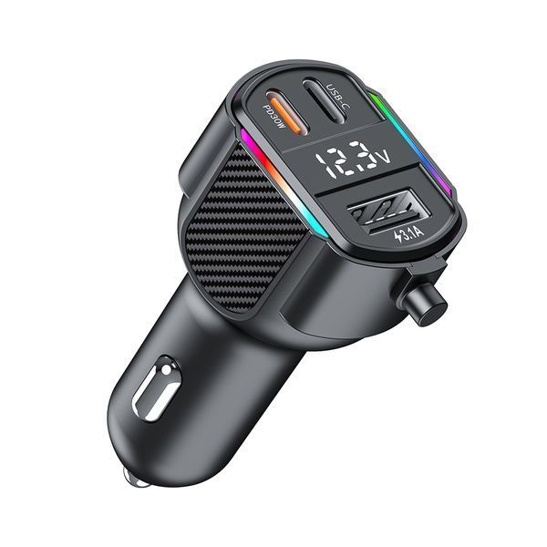 Автомобильное зарядное устройство с FM модулятором WUW-C220 Black