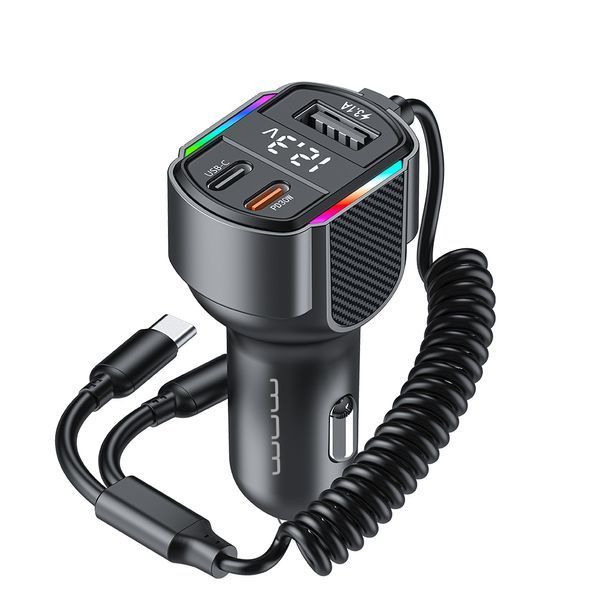 Автомобильное зарядное устройство с FM модулятором WUW-C220 Black
