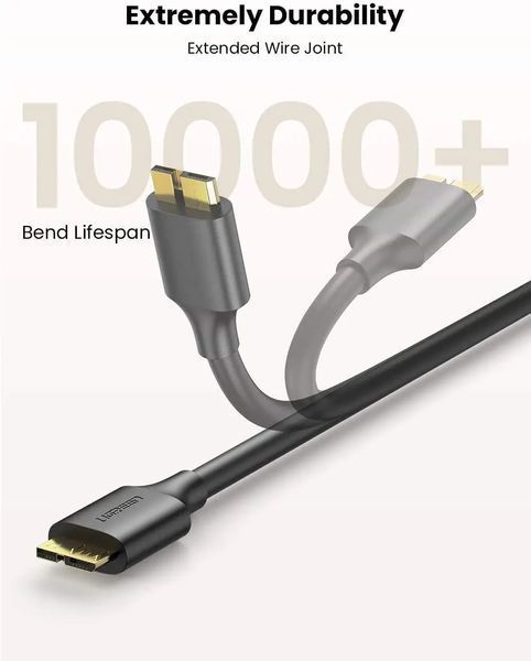 Кабель UGREEN US130 USB 3.0 A Male to Micro USB 3.0 Male Cable 0.5m (Black)(UGR-10840)
