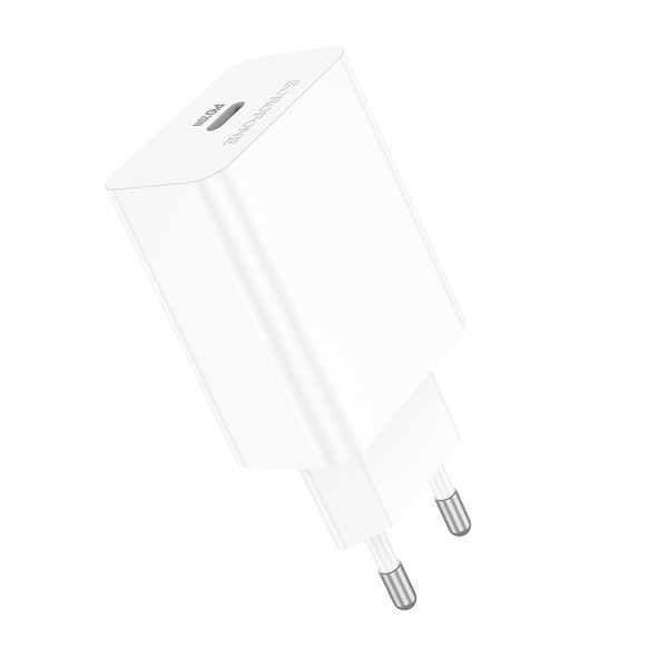 Сетевое зарядное устройство BOROFONE BA21A Pro Long journey single port PD20W charger White