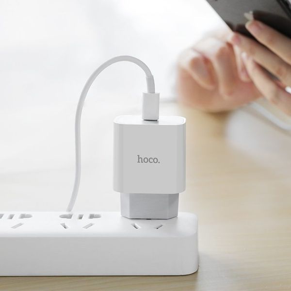 Сетевое зарядное устройство с кабелем HOCO C76A Plus Speed ​​Source PD20W