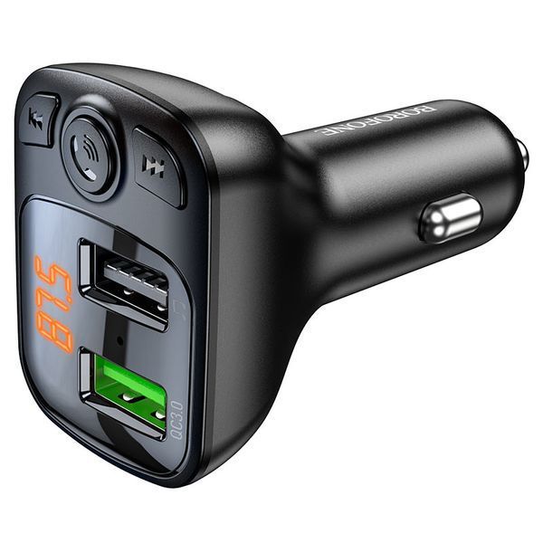 ОЗУ с FM-модулятором BOROFONE BC41 Eminency QC3.0 Car BT FM transmitter 18W Black 8525500090