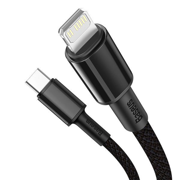 Кабель Baseus High Density Braided Fast Charging Data Cable Type-C to iP PD 20W 1m Black