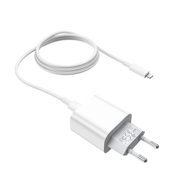 Сетевое зарядное устройство с кабелем HOCO C76A Plus Speed ​​Source PD20W