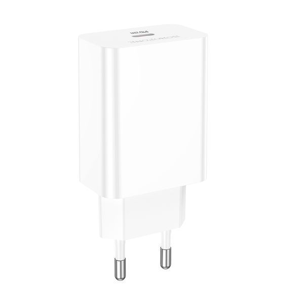 Сетевое зарядное устройство BOROFONE BA21A Pro Long journey single port PD20W charger White
