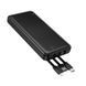Внешний аккумулятор BOROFONE BJ79 Clever power bank with 3 cables(10000mAh) Black
