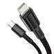 Кабель Baseus High Density Braided Fast Charging Data Cable Type-C to iP PD 20W 1m Black