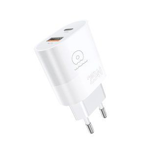 Мережевий зарядний пристрій WUW-C251 25W PD USB-C + USB QC3.0 18W
