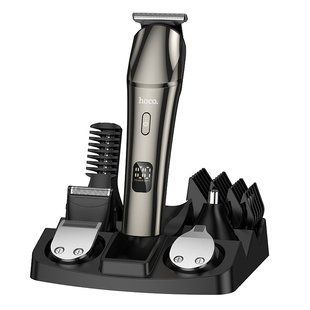 Машинка для стрижки HOCO HP26 600 mAh. IPX6. Multi-function electric clipper grooming set Metal Gray