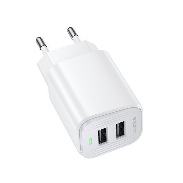 Сетевое зарядное устройство для BOROFONE BAS81A Star dual-port charger (EU) White