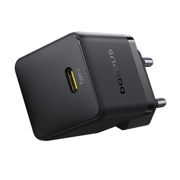 Мережевий зарядний пристрій з кабелем Baseus Palm Fast Charger 1C 20W EU Cluster Black (with Baseus Cable USB-C to USB-C 60W ) 1m Cluster Blac