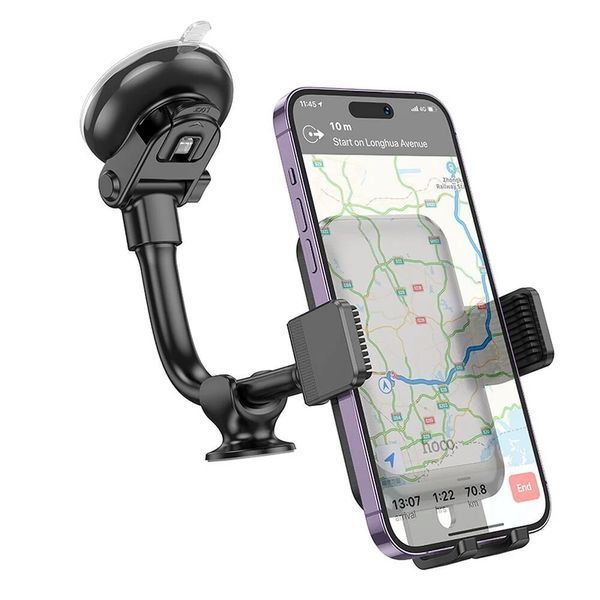 Автодержатель для телефона HOCO H27 Rock push-type car holder(center console)