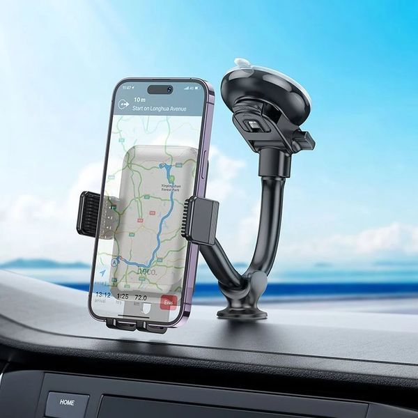 Автодержатель для телефона HOCO H27 Rock push-type car holder(center console)