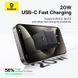 Мережевий зарядний пристрій з кабелем Baseus Palm Fast Charger 1C 20W EU Cluster Black (with Baseus Cable USB-C to USB-C 60W ) 1m Cluster Blac