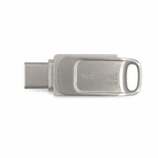 Флеш-накопичувач Wibrand USB 3.2 Gen1 Bee 128GB USB Type-A/USB Type-C Silver