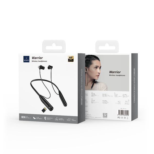 Беспроводные спортивные наушники WIWU GB06 Warrior Wireless headphones Black