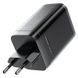 Мережевий зарядний пристрій з кабелем ACEFAST A111 PD67W GaN charger(2*USB-C+USB-A) with retractable cable Black