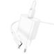 Мережевий зарядний пристрій з кабелем BOROFONE BA72A Spring single port QC3.0 charger set(Type-C) 18W White