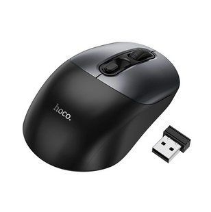 Манипулятор мышь HOCO GM28 2.4G business wireless mouse Black Metal Gray