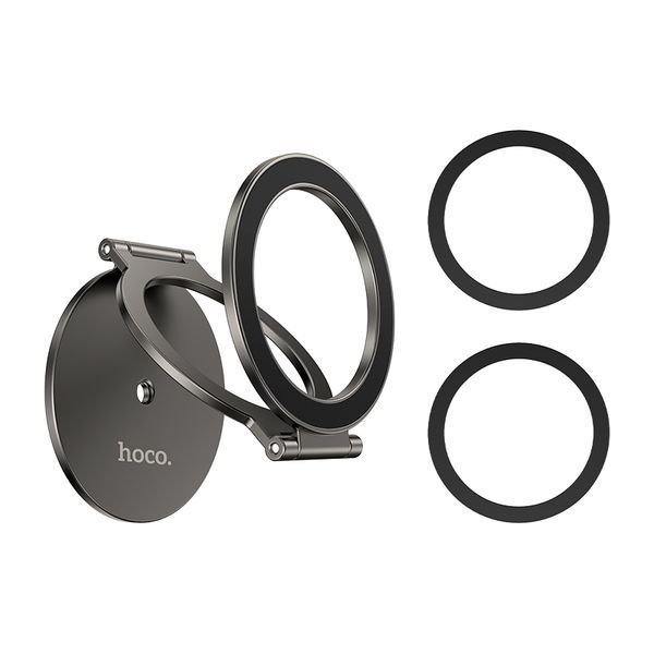 Автодержатель для телефона HOCO H102 Whale magnetic ring holder(multi-scene) Metal Grey