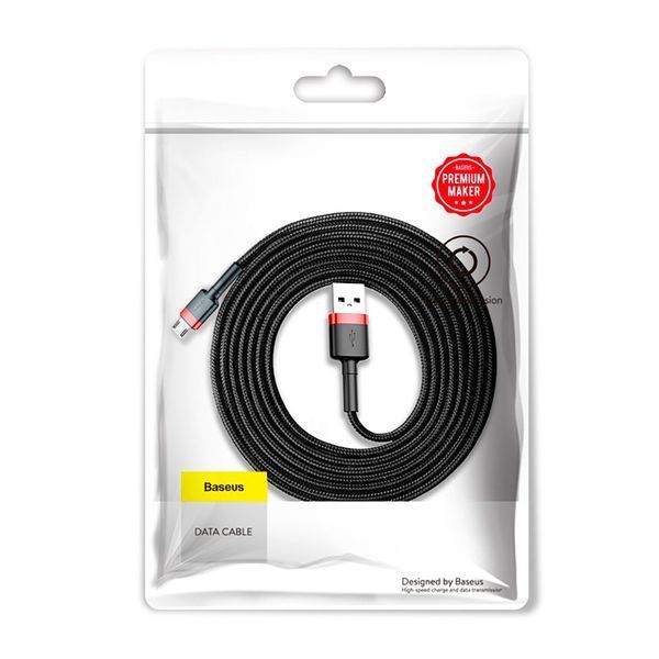Кабель Baseus Cafule Cable USB 1.5A 2m Red+Black