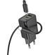 Мережевий зарядний пристрій з кабелем HOCO N61 Gentle PD20W+QC3.0 charger set(C to iP) Black