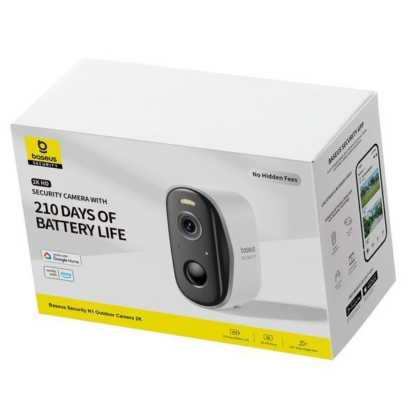 Дополнительная IP-камера видеонаблюдения Baseus Security N1 Outdoor Camera 2K White